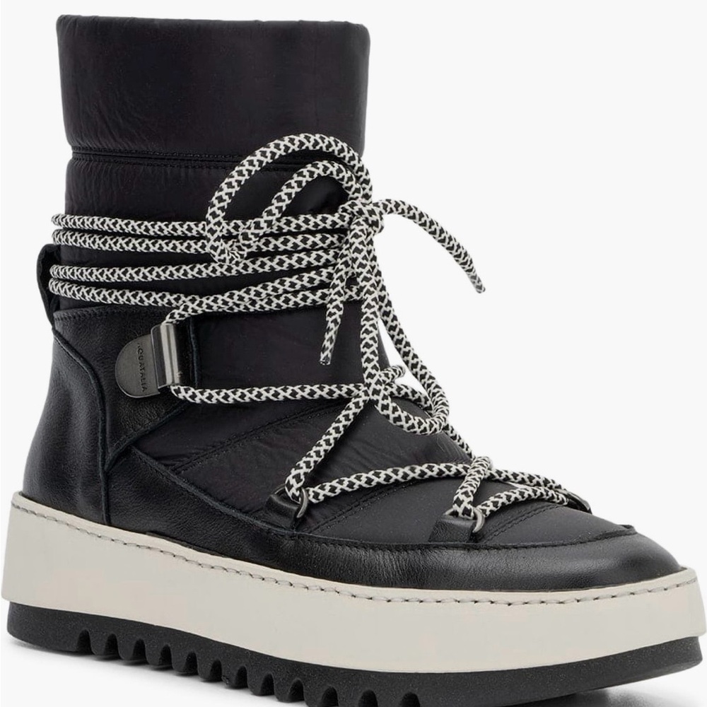 Aquatalia Black and White Winter Boots
